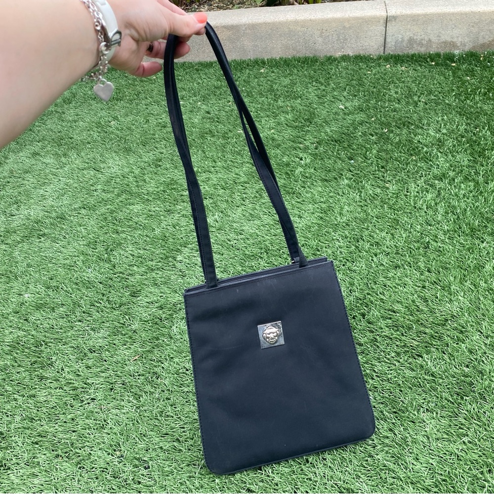 Vintage 90s Black Nylon Shoulder Bag/Backpack - Picture 4 of 8